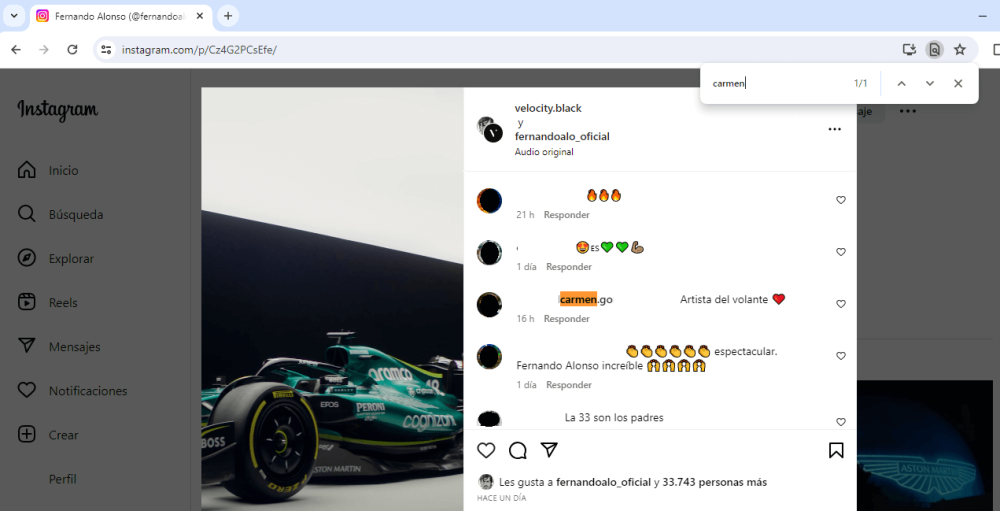 Buscar comentarios concretos de usuarios en Instagram 1