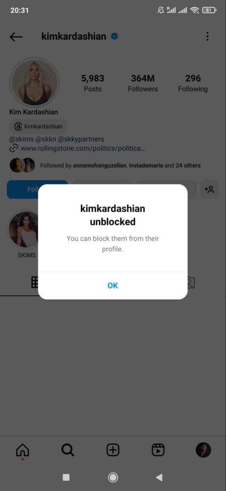 desbloquear a alguien en Instagram 4